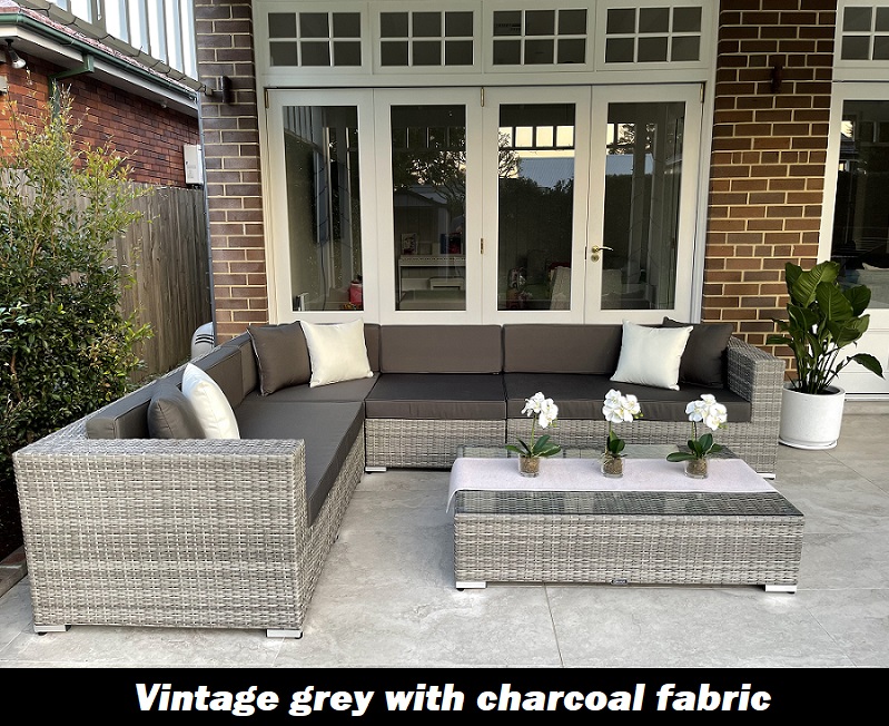 L Shape Modular Outdoor Wicker Lounge