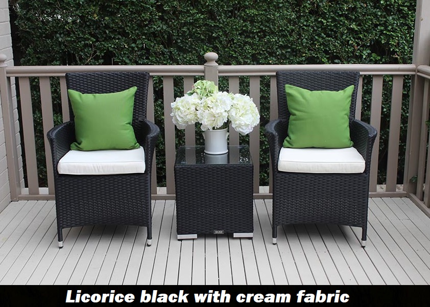 Gartemobe Outdoor Wicker Patio 3pc Setting - Image 6