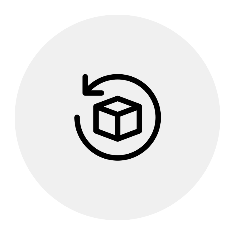 Returns icon with black outline