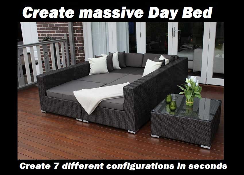 Seven Ways Modular Wicker Diner Lounge - Image 6