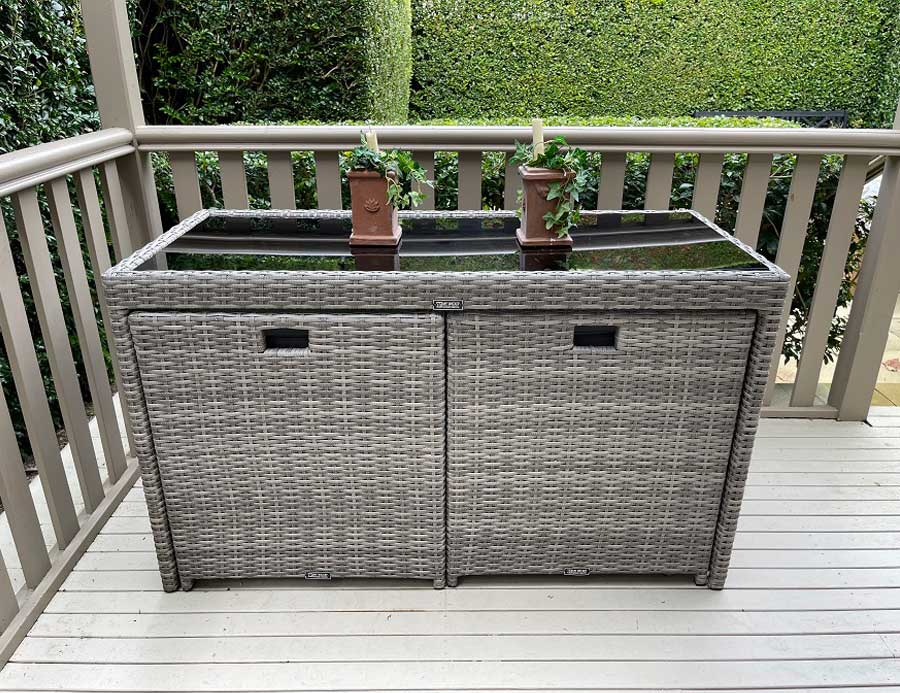 Cube 5-piece Wicker Dining Setting - Image 3