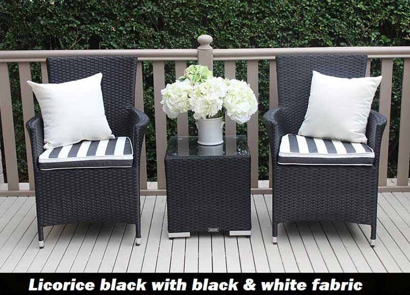 Gartemobe Outdoor Wicker Patio 3pc Setting