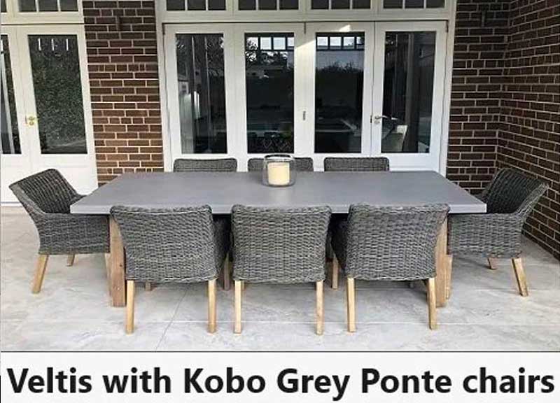 Veltis 9pc Dining With Ponte Chairs - Image 3