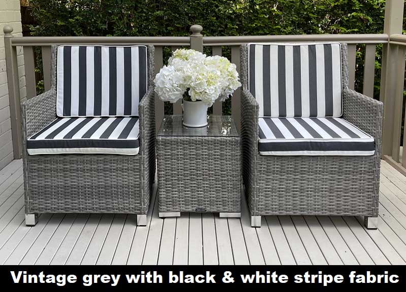 Royale Outdoor Patio Furniture Setting - Vintage Grey - Image 2