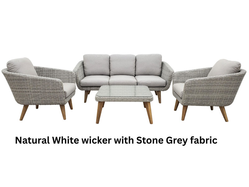 Balmoral 4pc Wicker Lounge Setting - Image 3