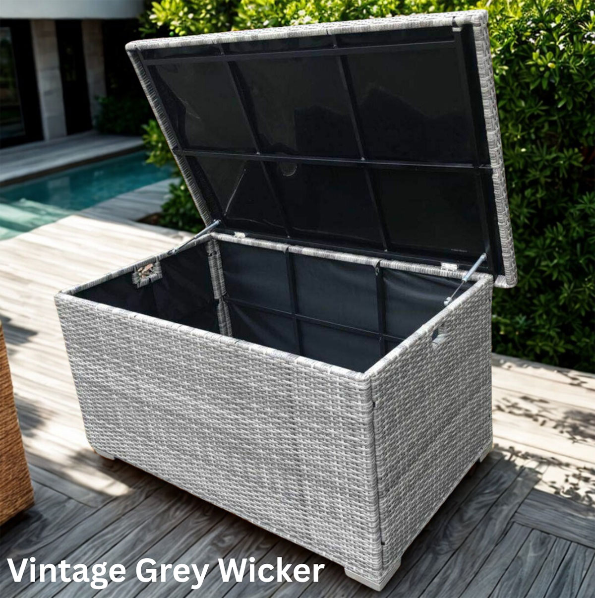Outdoor Wicker Storage Box